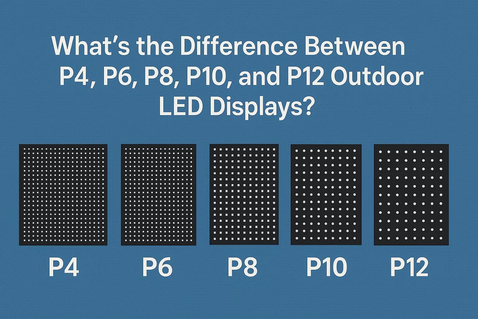Difference Between P4 P6 P8 P10 and P12 Outdoor LED Displays