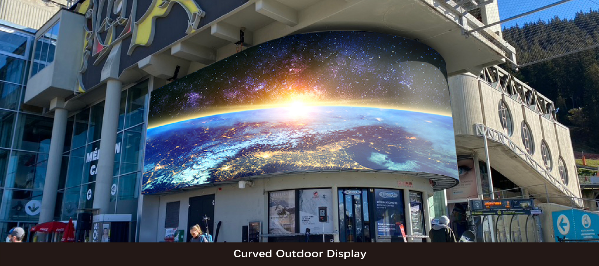 curved outdoor display