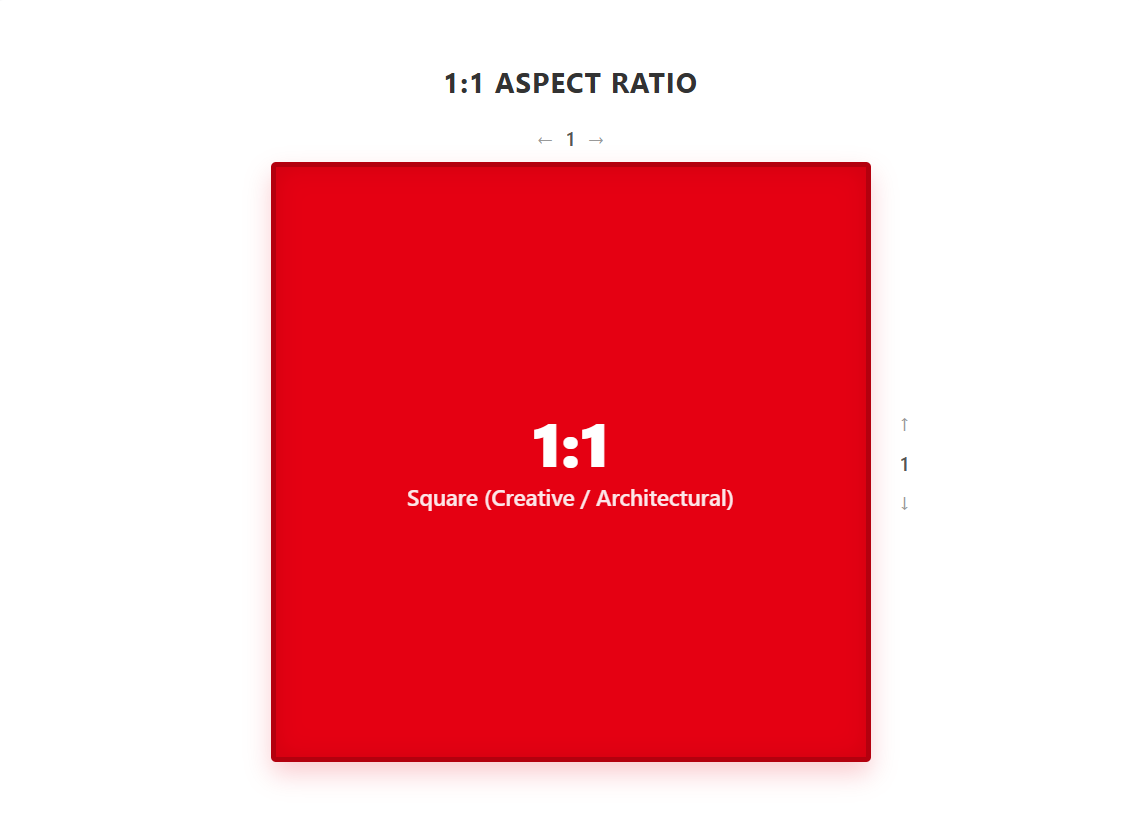 1 1 aspect ratio