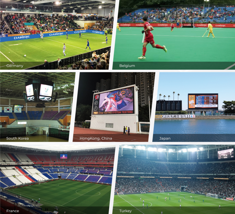 Chainzone global stadium LED display projects