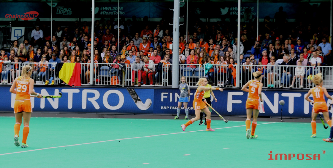Chainzone stadium led display in Belgium