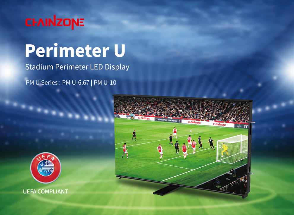 Chainzone stadium perimeter LED display