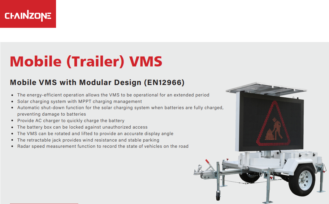 Chainzone trailer-mounted VMS