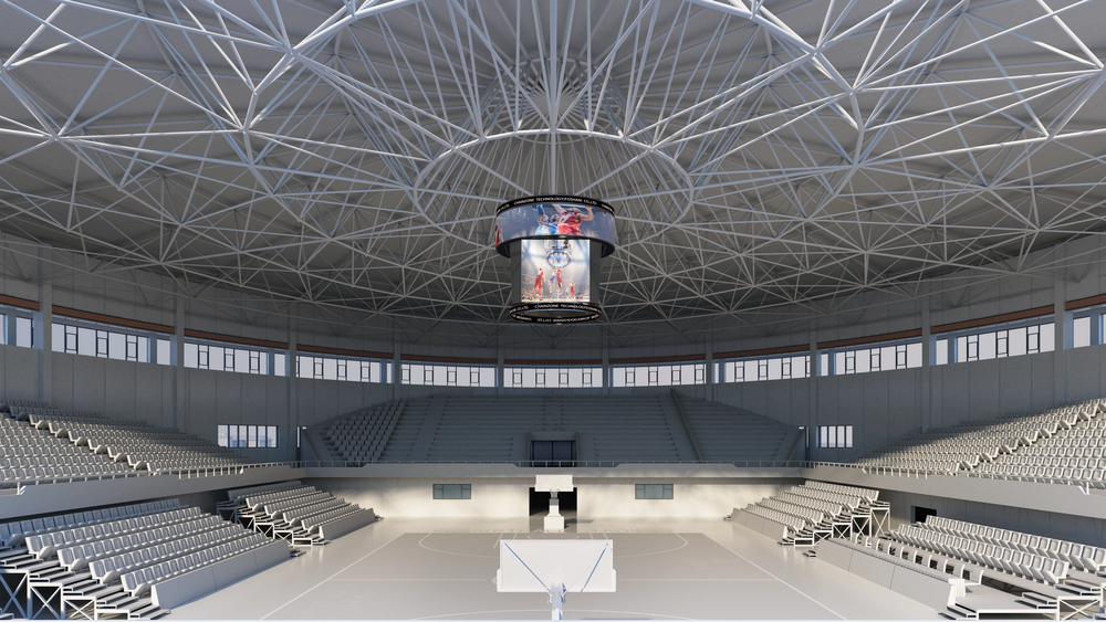 basketball center hung led display